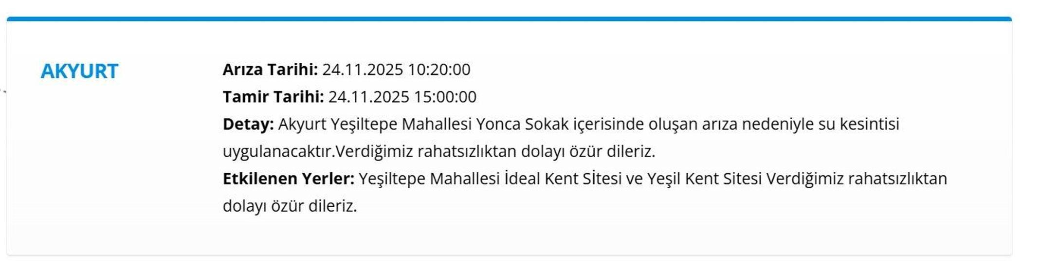 24 KASIM ANKARA SU KESİNTİSİ: ASKİ Ankara Su Kesintisi Ne Zaman Bitecek, Sular Ne Zaman Gelecek