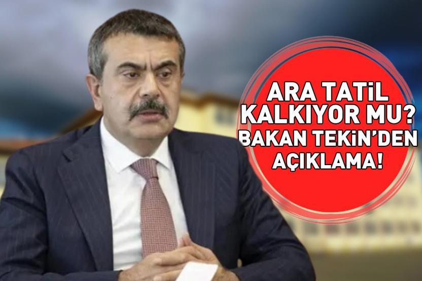 OKULLARDA ARA TATİL KALKIYOR MU İlkokul, ortaokul ve liselerde ara tatil kalkacak mı Bakan Tekin: Velilerden çok talep geliyor...