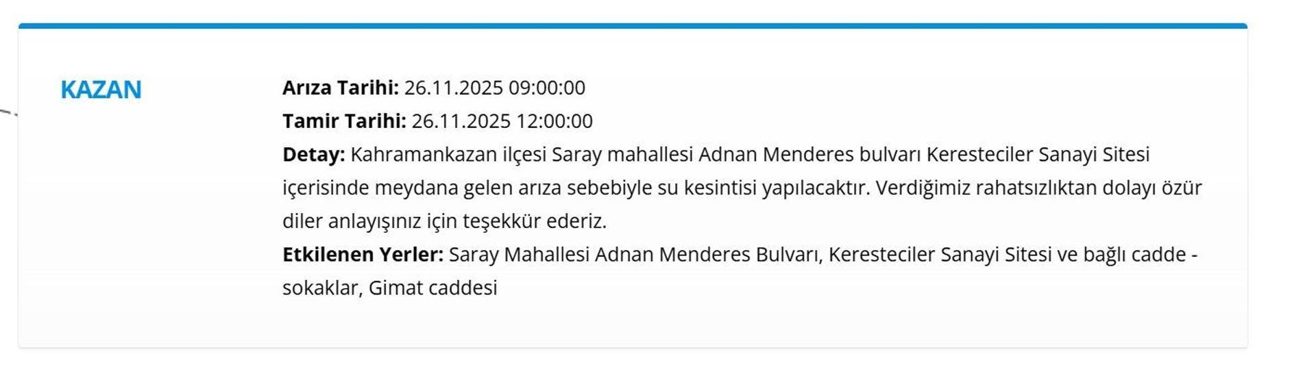 26 KASIM ANKARA SU KESİNTİSİ: ASKİ Ankara Su Kesintisi Ne Zaman Bitecek, Sular Ne Zaman Gelecek