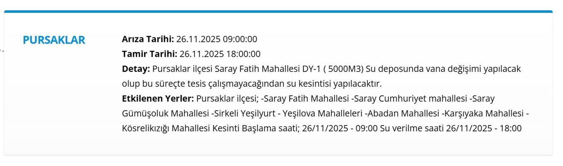 26 KASIM ANKARA SU KESİNTİSİ: ASKİ Ankara Su Kesintisi Ne Zaman Bitecek, Sular Ne Zaman Gelecek