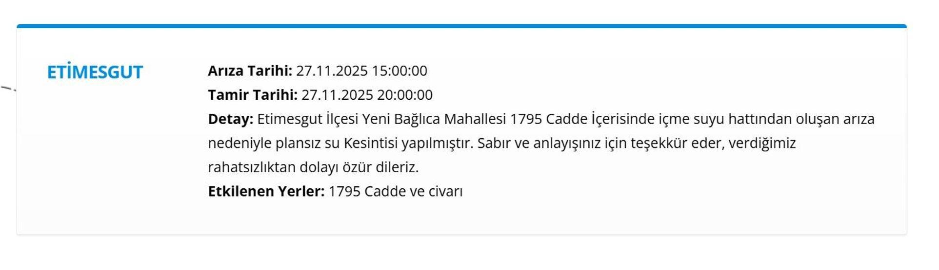 27 KASIM ANKARA ASKİ SU KESİNTİSİ: ASKİ Ankara Su Kesintisi Ne Zaman Bitecek, Sular Ne Zaman Gelecek