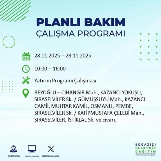 İSTANBUL ELEKTRİK KESİNTİSİ 28 KASIM 2025 BEDAŞ – AYEDAŞ | 9 Saat Sürecek İstanbul’da Elektrikler Ne Zaman Gelecek Arnavutköy, Esenler, Silivri...