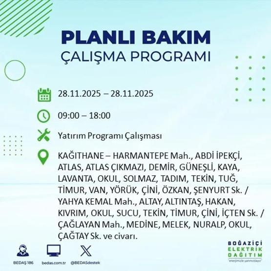 İSTANBUL ELEKTRİK KESİNTİSİ 28 KASIM 2025 BEDAŞ – AYEDAŞ | 9 Saat Sürecek İstanbul’da Elektrikler Ne Zaman Gelecek Arnavutköy, Esenler, Silivri...