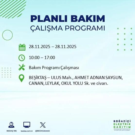 İSTANBUL ELEKTRİK KESİNTİSİ 28 KASIM 2025 BEDAŞ – AYEDAŞ | 9 Saat Sürecek İstanbul’da Elektrikler Ne Zaman Gelecek Arnavutköy, Esenler, Silivri...