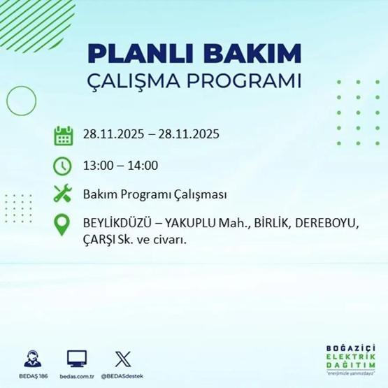 İSTANBUL ELEKTRİK KESİNTİSİ 28 KASIM 2025 BEDAŞ – AYEDAŞ | 9 Saat Sürecek İstanbul’da Elektrikler Ne Zaman Gelecek Arnavutköy, Esenler, Silivri...