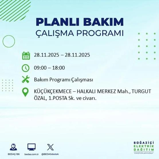 İSTANBUL ELEKTRİK KESİNTİSİ 28 KASIM 2025 BEDAŞ – AYEDAŞ | 9 Saat Sürecek İstanbul’da Elektrikler Ne Zaman Gelecek Arnavutköy, Esenler, Silivri...