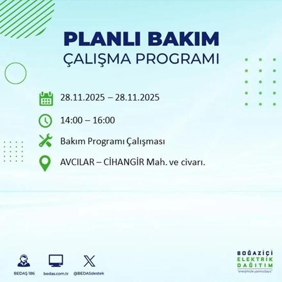 İSTANBUL ELEKTRİK KESİNTİSİ 28 KASIM 2025 BEDAŞ – AYEDAŞ | 9 Saat Sürecek İstanbul’da Elektrikler Ne Zaman Gelecek Arnavutköy, Esenler, Silivri...