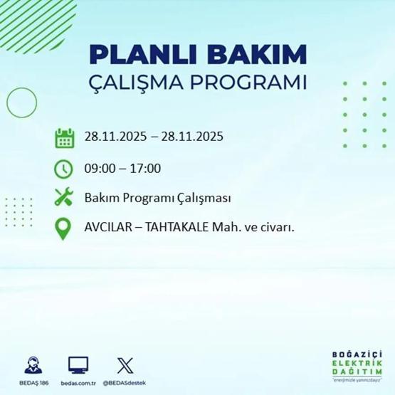 İSTANBUL ELEKTRİK KESİNTİSİ 28 KASIM 2025 BEDAŞ – AYEDAŞ | 9 Saat Sürecek İstanbul’da Elektrikler Ne Zaman Gelecek Arnavutköy, Esenler, Silivri...
