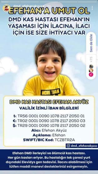 DMD hastası Efehan, tedavi için zamana karşı yarışıyor