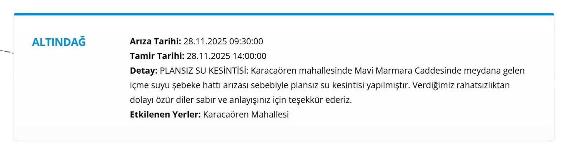 28 KASIM ANKARA ASKİ SU KESİNTİSİ: ASKİ Ankara Su Kesintisi Ne Zaman Bitecek, Sular Ne Zaman Gelecek
