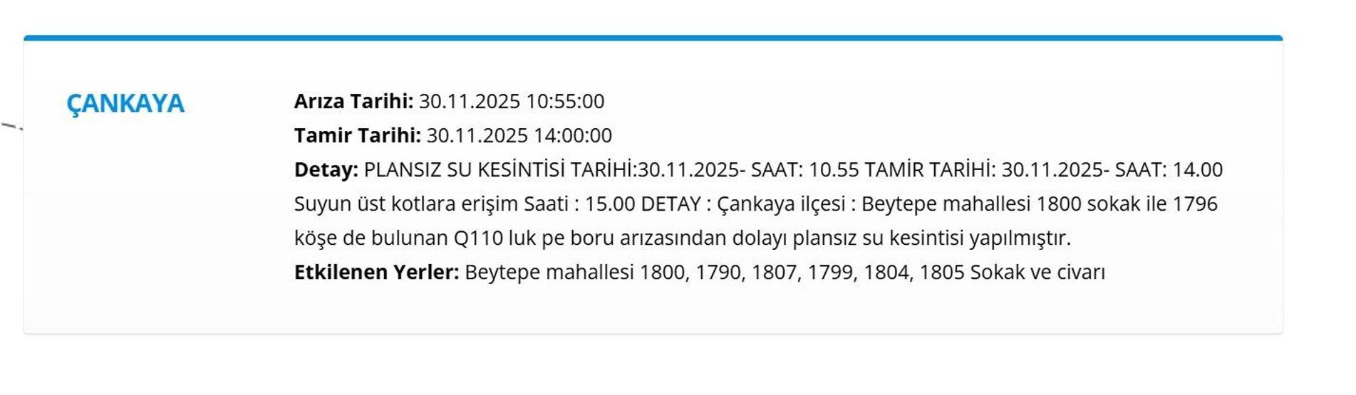 30 KASIM ANKARA ASKİ SU KESİNTİSİ: ASKİ Ankara Su Kesintisi Ne Zaman Bitecek, Sular Ne Zaman Gelecek