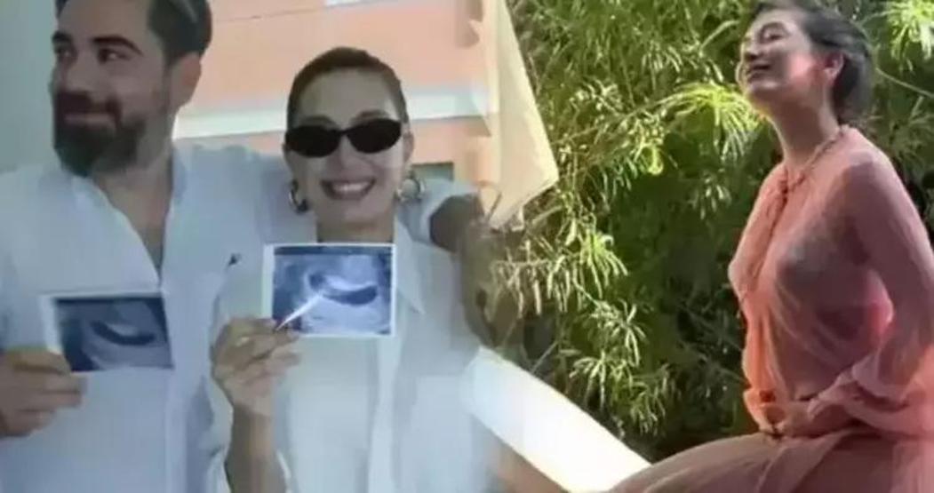 Neslihan Atagül ve Kadir Doğuludan mutlu aile pozu