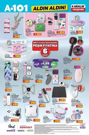 4 ARALIK 2025 A101 AKTÜEL ÜRÜNLER KATALOĞU | Bu hafta A101de neler var Işıklı Terapi Maskesi ve Daha Fazlası İndirimde