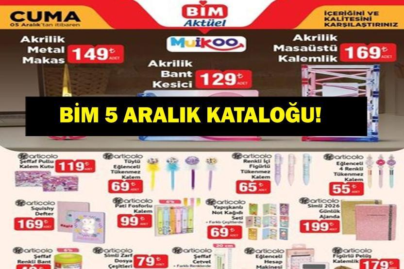 5 ARALIK BİM AKTÜEL ÜRÜNLER KATALOĞU BİMde bu hafta neler var İşte BİM 5 Aralık kataloğu tamamı...