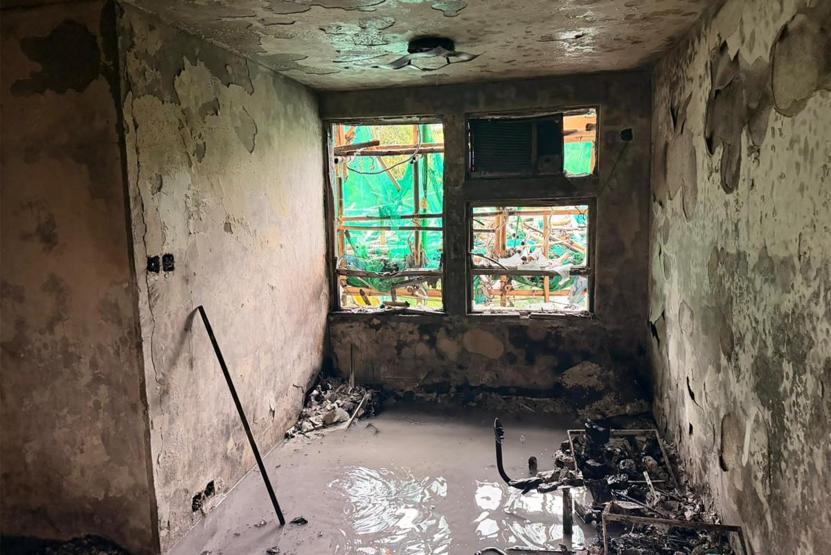 En az 151 kişiye mezar oldu Hong Kongda dehşetin yaşandığı binaların içi ilk kez görüntülendi...