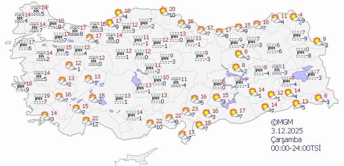 SON DAKİKA HAVA DURUMU HABERLERİ 3 ARALIK 2025 | İstanbul yağmurlu mu, bugün hava nasıl olacak Meteoroloji saat verdi Göz gözü görmeyecek