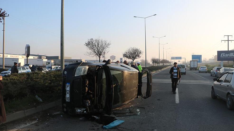 ÖLÜME MAKAS: Kontrolden çıktı, takla attı