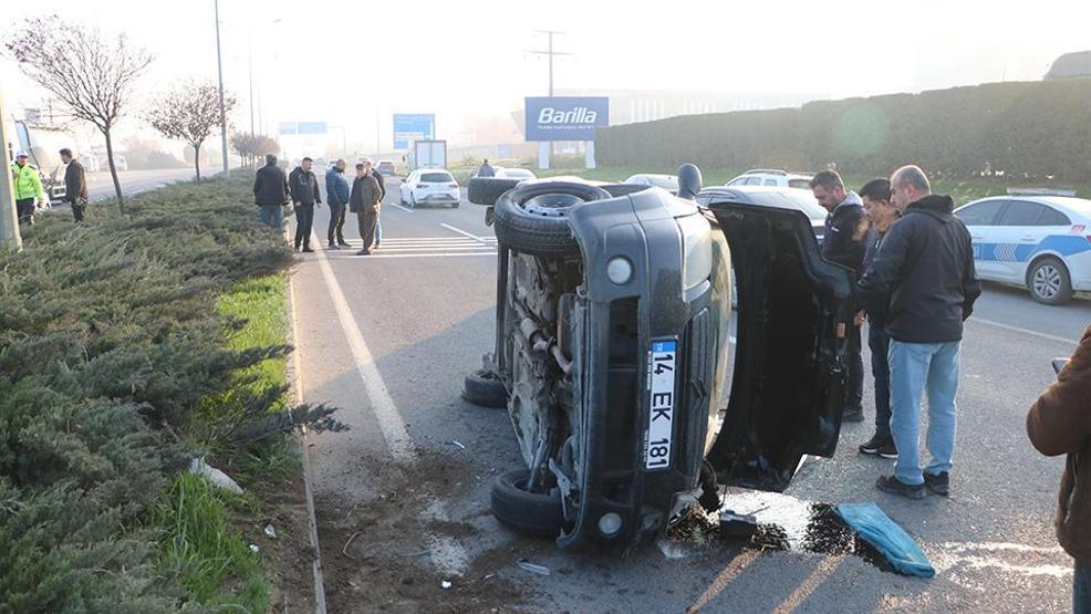 ÖLÜME MAKAS: Kontrolden çıktı, takla attı