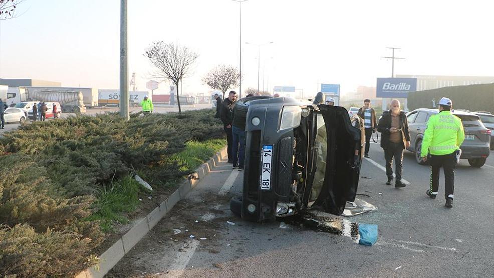 ÖLÜME MAKAS: Kontrolden çıktı, takla attı