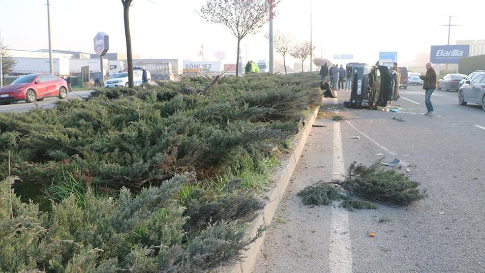 ÖLÜME MAKAS: Kontrolden çıktı, takla attı