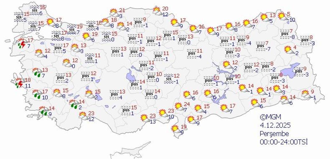 SON DAKİKA HAVA DURUMU HABERLERİ 4 ARALIK 2025 | Bugün hava nasıl olacak Şemsiyelerinizi hazırlayın Meteoroloji uyardı: İzmir, Aydın, Muğla...