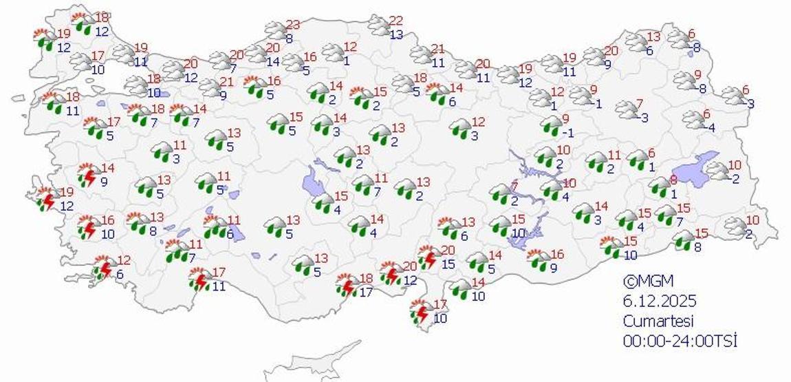 SON DAKİKA HAVA DURUMU HABERLERİ 6 ARALIK 2025 | Ankara, İzmir ve İstanbulda hava nasıl olacak Meteoroloji uyardı Hafta sonu şemsiyesiz dışarı çıkmayın