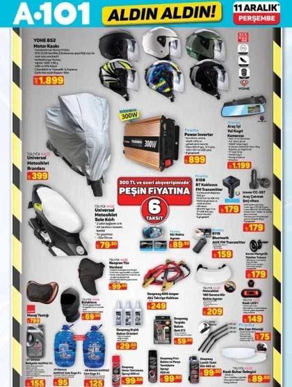 A101 AKTÜEL ÜRÜNLER KATALOĞU 11 ARALIK 2025 | A101de bu hafta neler var Cam çay seti 1.299 TL, motor kaskı 1.899 TL