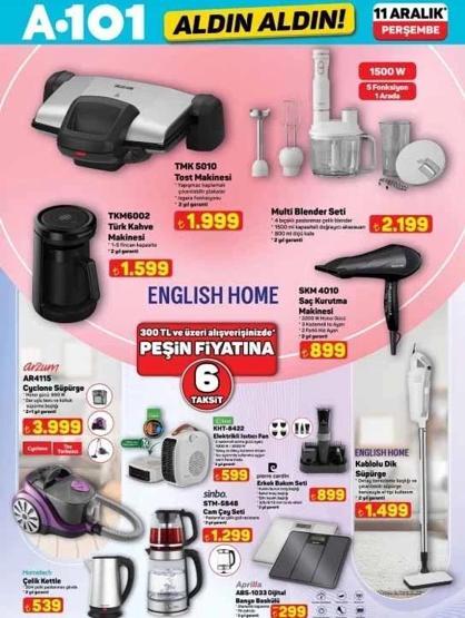 A101 AKTÜEL ÜRÜNLER KATALOĞU 11 ARALIK 2025 | A101de bu hafta neler var Cam çay seti 1.299 TL, motor kaskı 1.899 TL