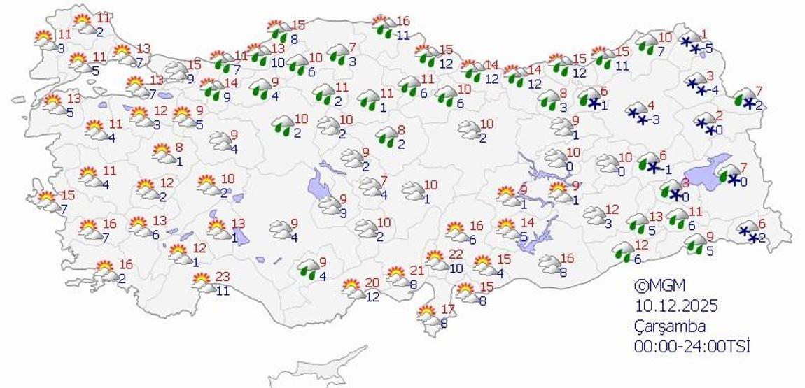 SON DAKİKA HAVA DURUMU HABERLERİ 8 ARALIK 2025 | Ankara, İzmir ve İstanbulda hava nasıl olacak Meteoroloji uyardı: Mersin, Adana, Bingöl, Muş, Hakkari