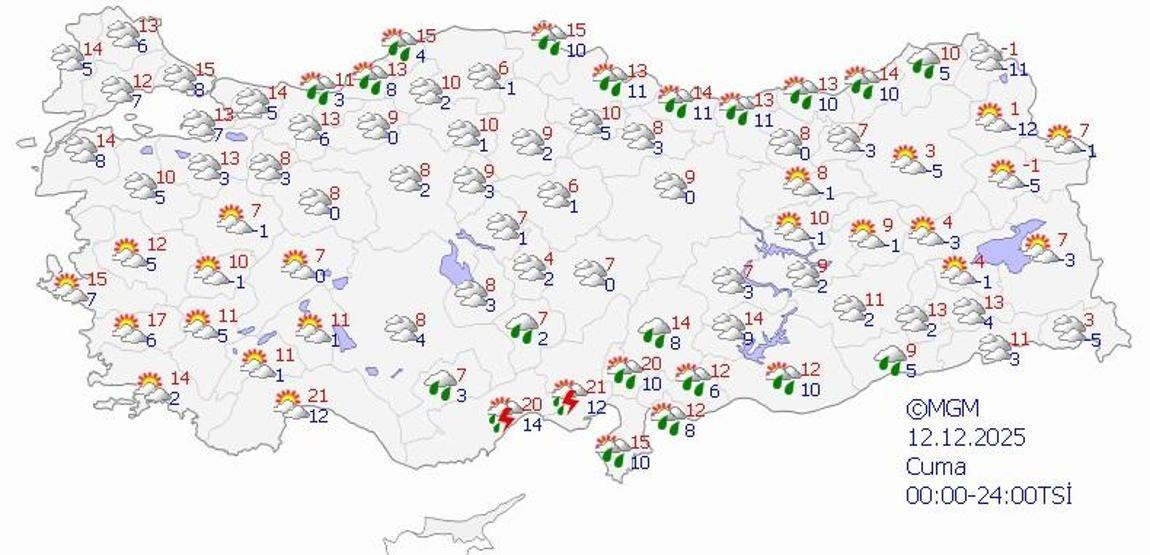 SON DAKİKA HAVA DURUMU HABERLERİ 8 ARALIK 2025 | Ankara, İzmir ve İstanbulda hava nasıl olacak Meteoroloji uyardı: Mersin, Adana, Bingöl, Muş, Hakkari