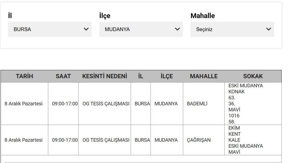UEDAŞ BURSA ELEKTRİK KESİNTİSİ 8 ARALIK: Bursada Elektrikler Ne Zaman Gelecek Hangi İlçelerde Elektrik Yok