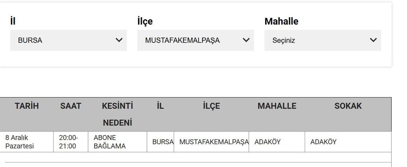UEDAŞ BURSA ELEKTRİK KESİNTİSİ 8 ARALIK: Bursada Elektrikler Ne Zaman Gelecek Hangi İlçelerde Elektrik Yok