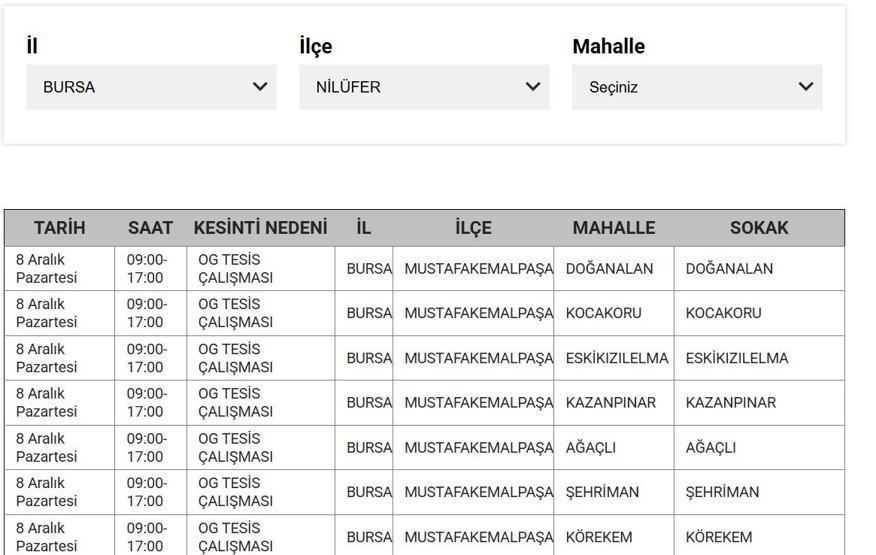 UEDAŞ BURSA ELEKTRİK KESİNTİSİ 8 ARALIK: Bursada Elektrikler Ne Zaman Gelecek Hangi İlçelerde Elektrik Yok