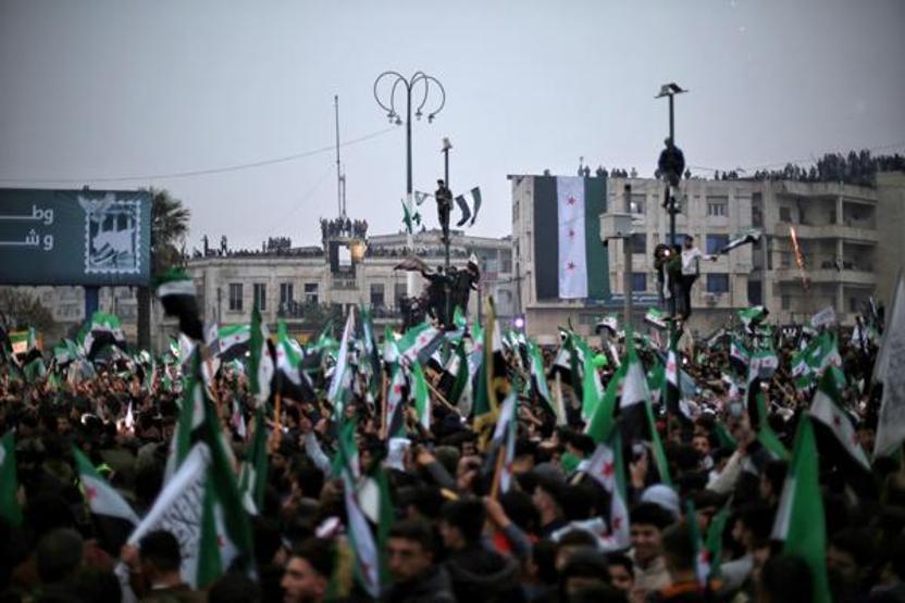 Suriyede halk sokağa döküldü Kutlama yaptılar