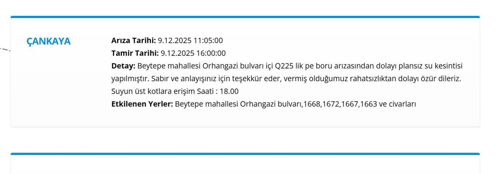 ASKİ ANKARA SU KESİNTİSİ 9 ARALIK: ASKİ Ankara Su Kesintisi Ne Zaman Bitecek, Sular Ne Zaman Gelecek Çankaya, Kazan, Pursaklar, Keçiören...