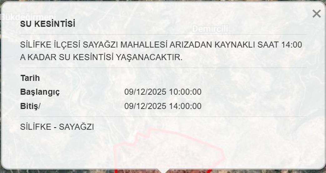 MESKİ MERSİN SU KESİNTİSİ 9 ARALIK : Mersinde Sular Ne Zaman Gelecek Mersin Su Kesintisi Ne Zaman Bitecek Anamur, Erdemli, Mezitli, Bozyazı, Tarsus, Silifke...