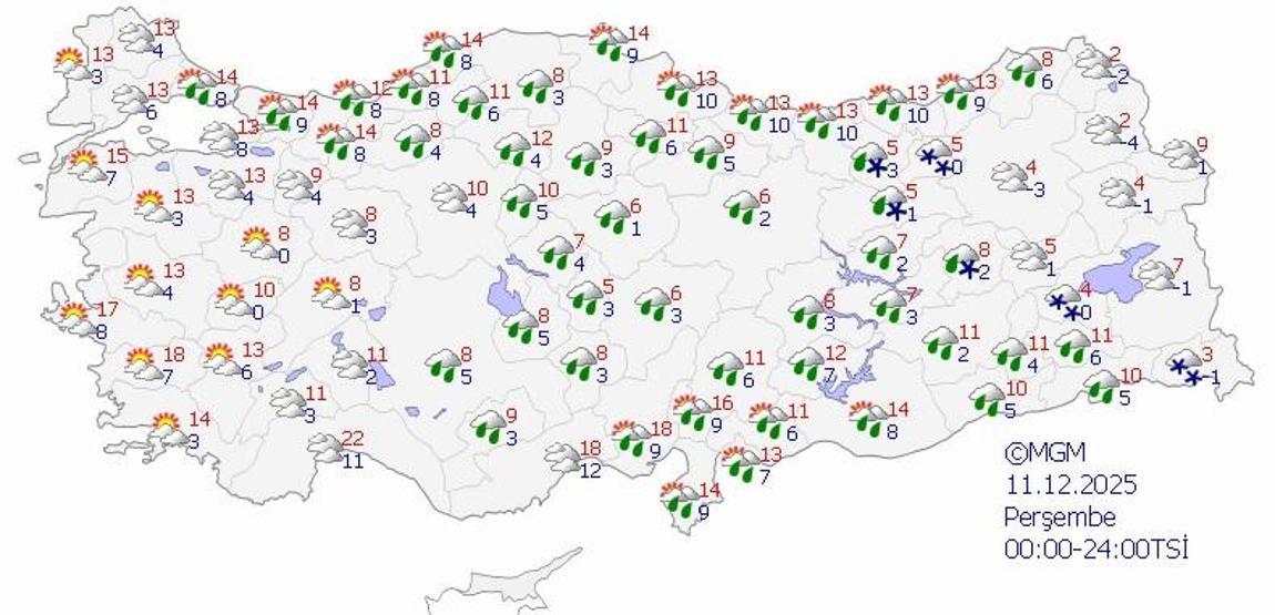 SON DAKİKA HAVA DURUMU HABERLERİ 11 ARALIK 2025 | Bugün hava nasıl olacak Meteorolojiden sağanak uyarısı İstanbul, Ankara, Erzurum, Bolu, Karabük...