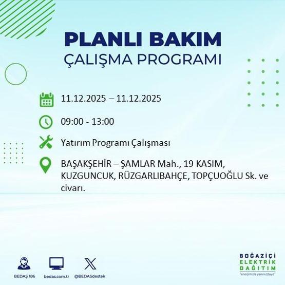 BEDAŞ İSTANBUL ELEKTRİK KESİNTİSİ 11 ARALIK: İstanbul’da elektrikler ne zaman gelecek 11 Aralık BEDAŞ AYEDAŞ 22 İlçede Elektrik Kesintisi