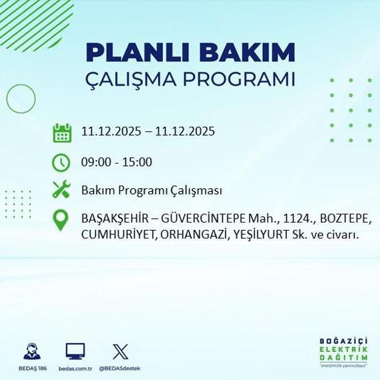 BEDAŞ İSTANBUL ELEKTRİK KESİNTİSİ 11 ARALIK: İstanbul’da elektrikler ne zaman gelecek 11 Aralık BEDAŞ AYEDAŞ 22 İlçede Elektrik Kesintisi