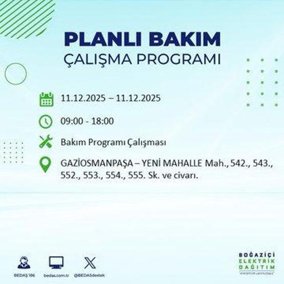 BEDAŞ İSTANBUL ELEKTRİK KESİNTİSİ 11 ARALIK: İstanbul’da elektrikler ne zaman gelecek 11 Aralık BEDAŞ AYEDAŞ 22 İlçede Elektrik Kesintisi