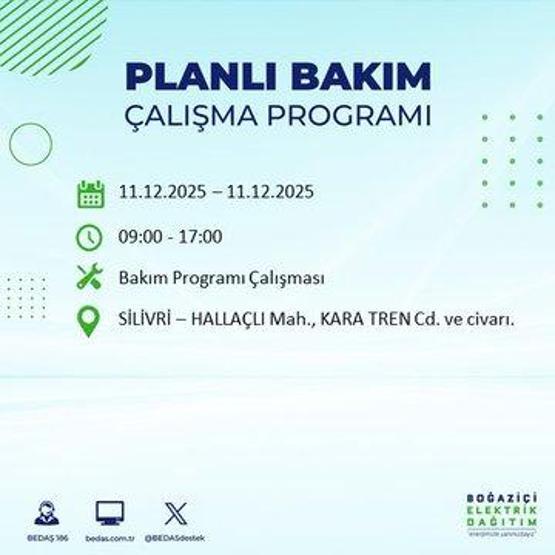 BEDAŞ İSTANBUL ELEKTRİK KESİNTİSİ 11 ARALIK: İstanbul’da elektrikler ne zaman gelecek 11 Aralık BEDAŞ AYEDAŞ 22 İlçede Elektrik Kesintisi