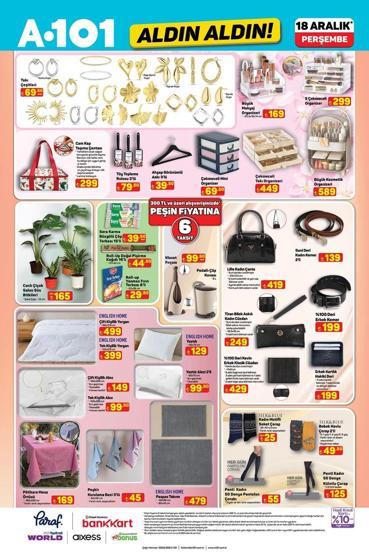 A101 18 ARALIK AKTÜEL ÜRÜNLER KATALOĞU A101de gelecek hafta neler var Televizyon, beyaz eşya, cep telefonu...