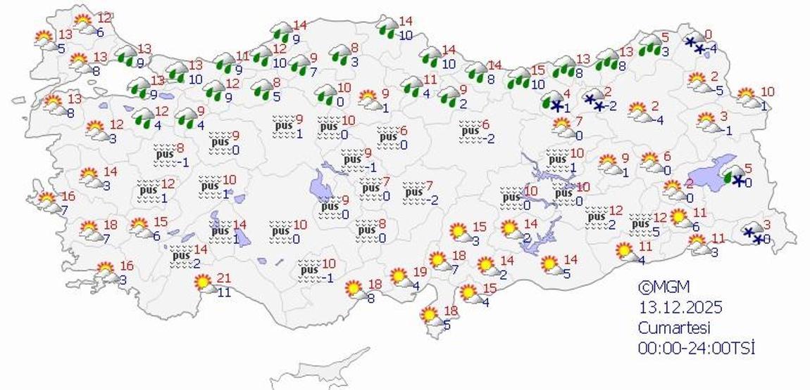 SON DAKİKA HAVA DURUMU HABERLERİ 13 ARALIK 2025 | Ankara, İzmir ve İstanbulda bugün hava nasıl olacak Meteorolojiden o iller için karla karışık yağmur uyarısı