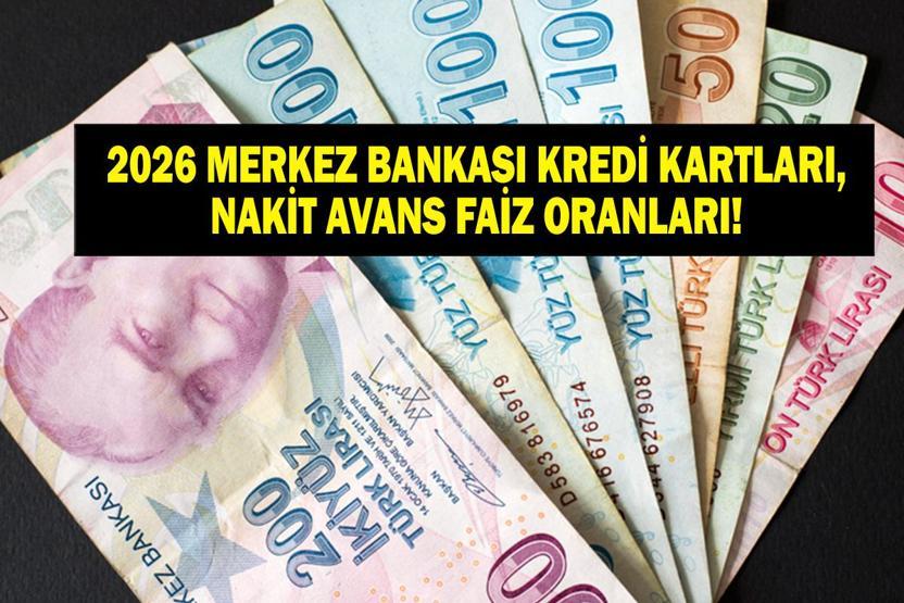 MB KREDİ KARTI FAİZ ORANLARI: Merkez Bankası Kredi Kartı Faizleri Ne Kadar Oldu İşte 1 Ocak 2026 nakit avans faizi ve değişen limite göre kredi kartı faiz oranları listesi...