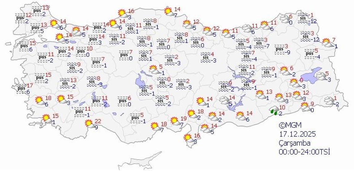 SON DAKİKA HAVA DURUMU HABERLERİ 17 ARALIK 2025 | İzmir, Ankara ve İstanbulda hava nasıl olacak Meteoroloji uyardı Göz gözü görmeyecek