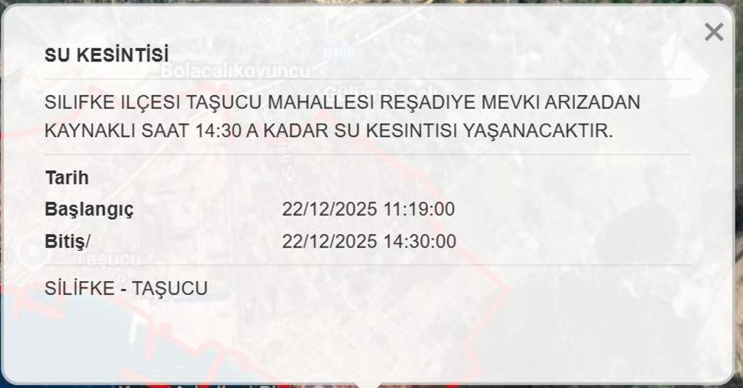 MESKİ 22 ARALIK MERSİN SU KESİNTİSİ: Mersinde Sular Ne Zaman Gelecek MESKİ Mersin Su Kesintisi Ne Zaman Bitecek