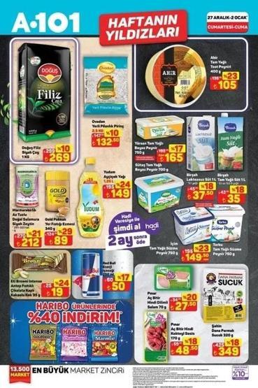 31 ARALIK 2025 A101 KATALOĞU | 30’lu bulaşık makinesi kapsülü 239 TL, 1 kilo siyah çay 269 TL A101de bu hafta neler indirimde