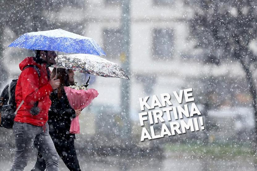 Dikkat Meteoroloji ve Valilik peş peşe uyardı Pazar sabahı başlıyor: Fırtına ve kar alarmı