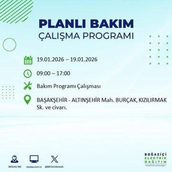 BEDAŞ İSTANBUL ELEKTRİK KESİNTİSİ 19 OCAK: İstanbul’da elektrikler ne zaman gelecek 19 Ocak Pazartesi BEDAŞ AYEDAŞ İstanbul elektrik kesintisi listesi...