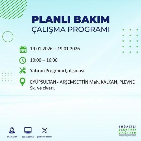 BEDAŞ İSTANBUL ELEKTRİK KESİNTİSİ 19 OCAK: İstanbul’da elektrikler ne zaman gelecek 19 Ocak Pazartesi BEDAŞ AYEDAŞ İstanbul elektrik kesintisi listesi...